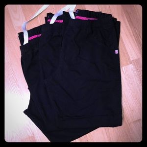 3 pairs of black Urbane scrub bottoms